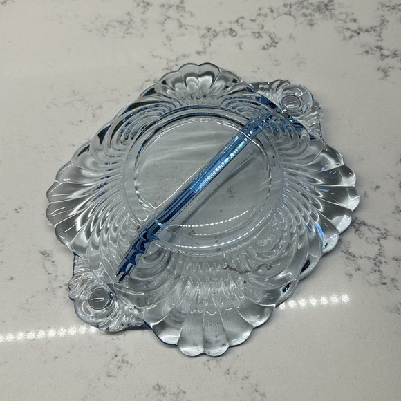 Caprice Moonlight Blue Divided Relish Dish 2 Part 7” Cambridge Glass Like New - Picture 6 of 7